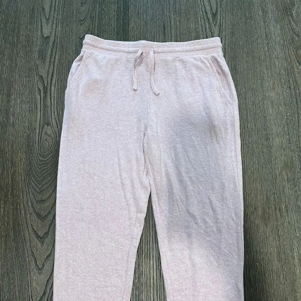 NWOT Zella Light Pink Knit Jogger Sweatpants Size L 10/12
